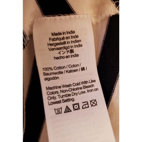 J. Crew Black and White Striped 100% Cotton Sleeveless Maxi Dress XXL EUC - Picture 12 of 12